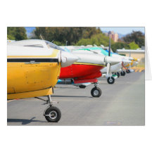 Airplanes greeting card