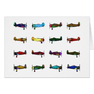 airplanes greeting cards