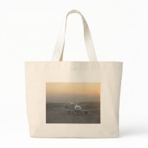 Airplanes on a Runway Canvas Bags