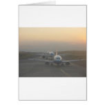 Airplanes on a Runway Greeting Card