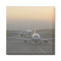 Airplanes on a Runway magnets