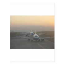 Airplanes on a Runway postcards