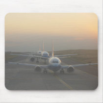 Airplanes on Runway Mouse Pad