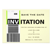Airport Baggage Claim Theme Wedding Save The Date Personalized Announcements