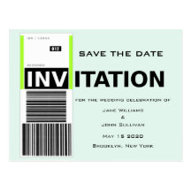 Airport Baggage Claim Theme Wedding Save The Date Postcards