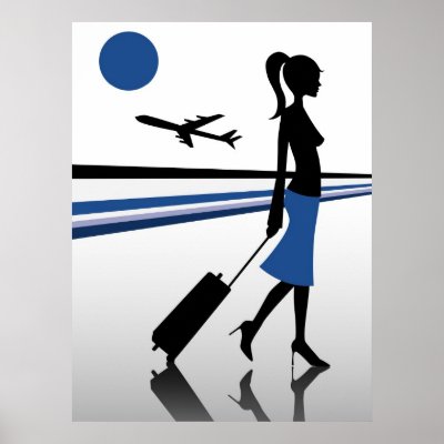 airport blue posters by MichelineKanzy