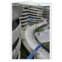 Airport Parking Structure Greeting Card