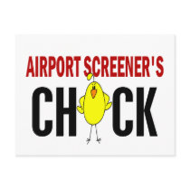 Airport Screener’s Chick postcards by professiongifts Airport Screener’s Chick postcards