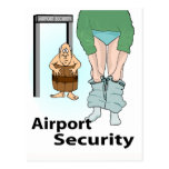airport security check point postcard