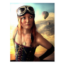 Airship Captain Postcard postcards