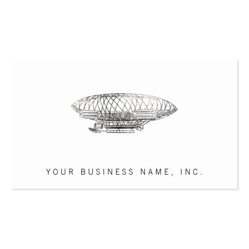 airship (letterpress style) business cards (front side)