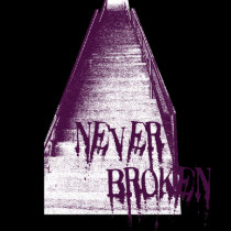 Aisha Raine's Never Broken Purple t-shirts