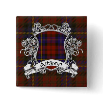 Aitken Tartan Shield Button
