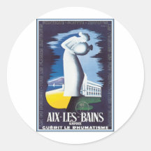 Aix Les Bains Savoie Round Stickers