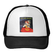 Aix Les Bains Travel Poster Mesh Hat