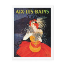 Aix Les Bains Travel Poster Postcard