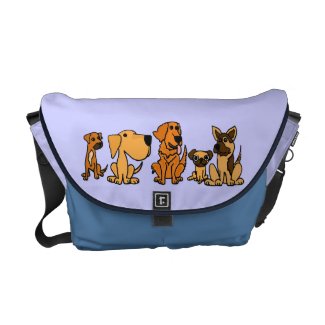 AJ- Funny Puppy Dogs Messenger Bag