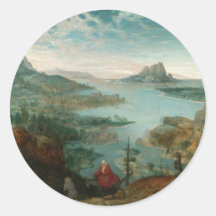 Ajardine con vuelo en Egipto - Pieter Bruegel Etiqueta Redonda