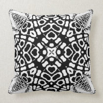 Ajuna Black White Geometric Tribal Pattern Cushion pillows