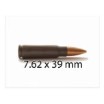 AK47 7.62 x 39mm Ammo Round Post Card