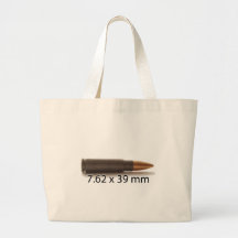 AK47 7.62 x 39mm Ammo Round Tote Bags
