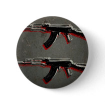 AK47 Assault Rifle Pop Art Pin