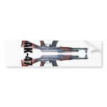 AK47 Dual Assault Rifles Bumper Sticker