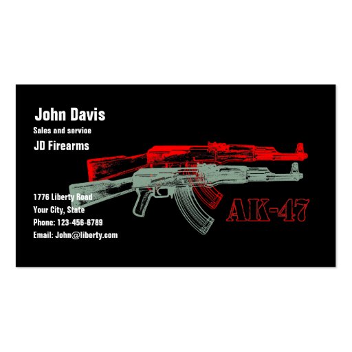 AK 47 BUSINESS CARD (front side)