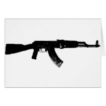 AK-47 Silhouette Greeting Card