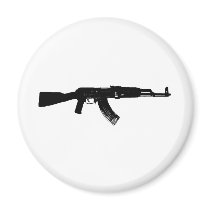 AK-47 Silhouette Fridge Magnets