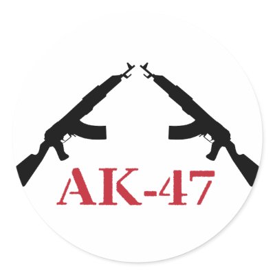 AK-47 ROUND STICKER by cantoproduction
