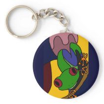 AK- Abstract Art Tree Frog Key Chain