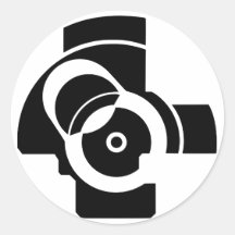 AK Boltface Round Stickers