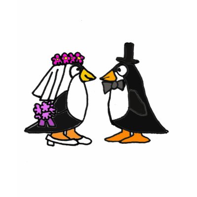 AK- Bride and Groom Penguins Shirt shirt