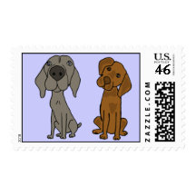 AK- Weimaraner and Pointer Postage Stamps