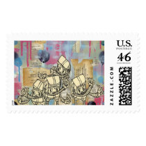 Akayo Robots Postage Stamp