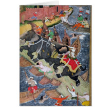 Akbar tames the Savage Elephant, Hawa'i Greeting Cards