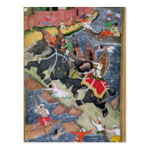 Akbar tames the Savage Elephant, Hawa'i Post Cards