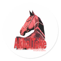 Akhal Teke Portrait stickers by Gifts_by_Magdalena Akhal Teke Portrait stickers