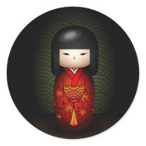Akiko Round Stickers