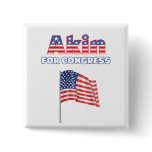 Akin for Congress Patriotic American Flag Pinback Buttons