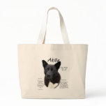 Akita (blk) History Design Tote Bag