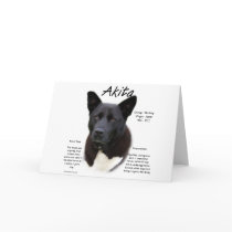 Akita (blk) History Design cards by GreyWolfCreation Akita (blk) History Design cards
