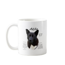Akita (blk) History Design mugs by GreyWolfCreation Akita (blk) History Design mugs