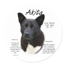 Akita (blk) History Design stickers