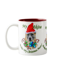 Akita Christmas Gifts mugs by DogsByDezign Akita Christmas Gifts mugs