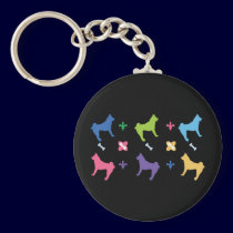 Akita Designer Key Ring keychains