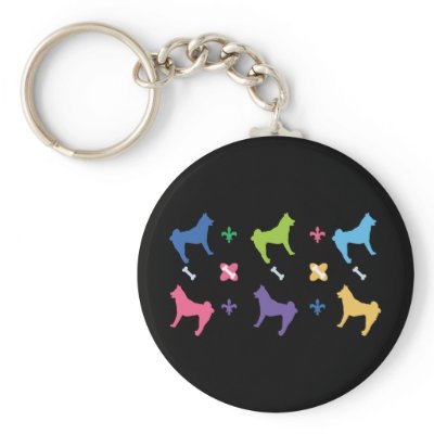 Akita Designer Key Ring Keychains by DogPark