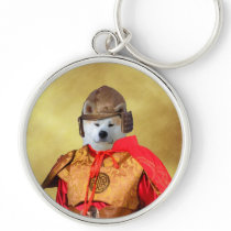 Akita Inu Samurai Keychain