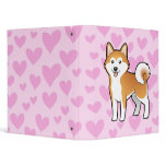 Akita Inu / Shiba Inu Love 3 Ring Binder